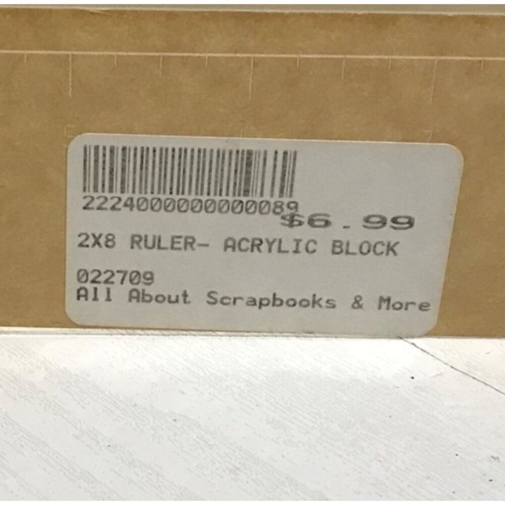 2 X 8 Inch Ruler Acrylic Block For Scrapbooks & More - Picture 2 of 4